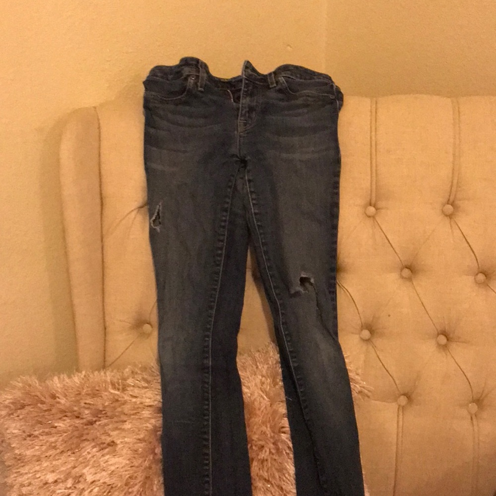 Dark blue jeans